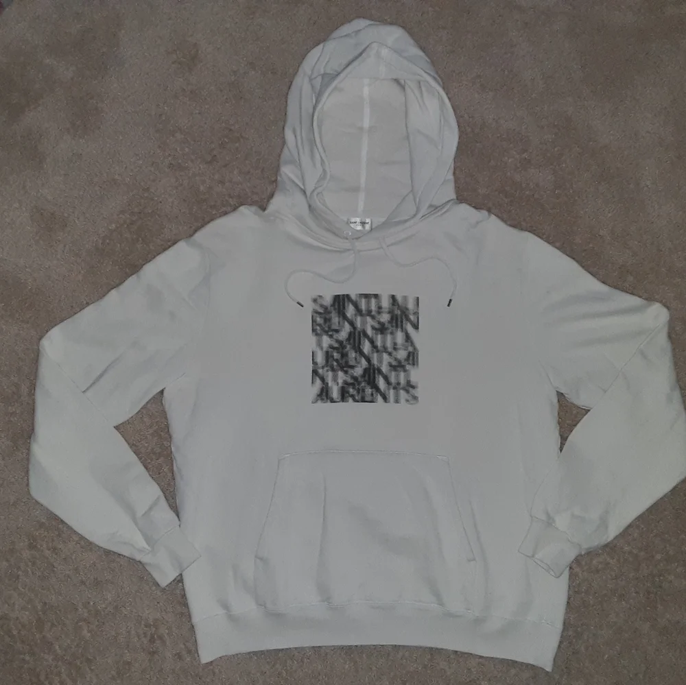 MEN'S SAINT LAURENT OPTICAL ILLUSION PRINT HOODIE - Picture 7 of 12